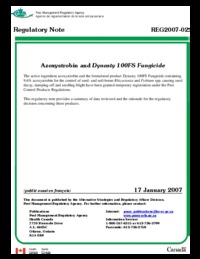 Azoxystrobin and Dynasty 100FS Fungicide