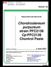 Chondrostereum purpureum strain PFC2139, Cp-PFC2139 Chontrol Paste