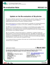 Update on the re-evaluation of strychnine