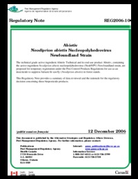 Abietiv Neodiprion abietis Nucleopolyhedrovirus Newfoundland strain