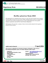 Bacillus sphaericus strain 2362
