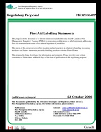 First aid labelling statements