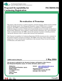 Re-evaluation of prometryn