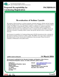 Re-evaluation of sodium cyanide