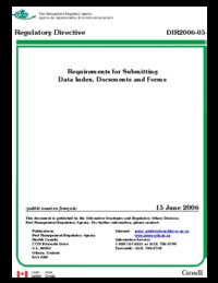 Requirements for submitting data index, documents and forms
