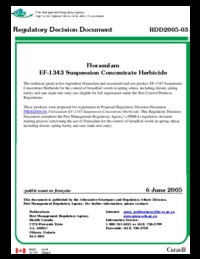 Florasulam EF-1343 suspension concentrate herbicide