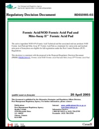 Formic acid/NOD Formic acid pad and Mite-Away II formic acid pad