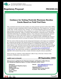 Guidance for setting pesticide maximum residue limits based on field trial data