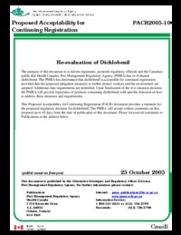 Re-evaluation of dichlobenil