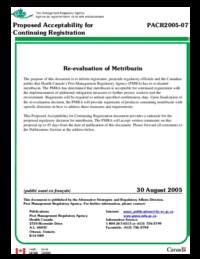 Re-evaluation of metribuzin