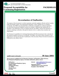 Re-evaluation of oxyfluorfen