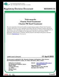 Triticonazole, Charter seed treatment, Charter PB seed treatment