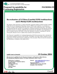 Re-evaluation of 5-Chloro-2-methyl-3(2H)-isothiazolone and 2-Methyl-3(2H)-isothiazolone