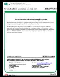 Re-evaluation of 9-dodecenyl acetate