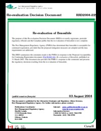 Re-evaluation of bensulide