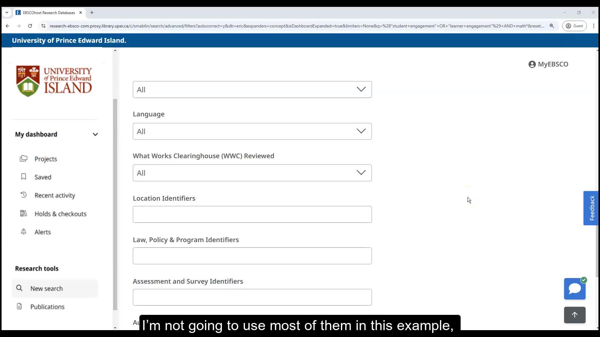ERIC (Education) Tutorial