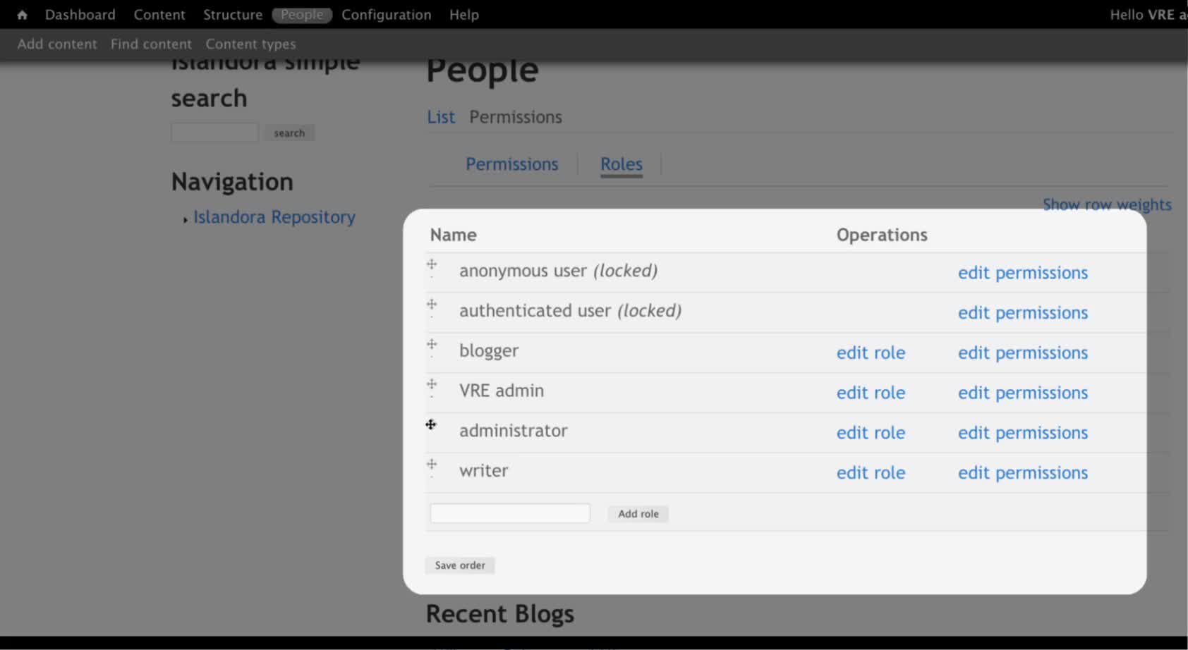 Add a New Role and Role Permissions