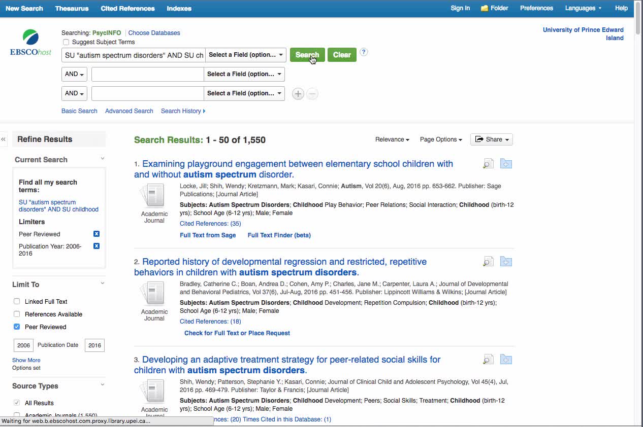 PsycINFO Very Quick Intro